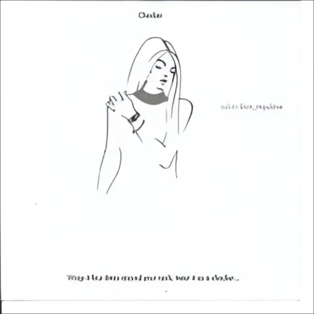 Illustrazione in bianco e nero di una donna con collana choker Calvin Klein Impulsive Oro Rosé