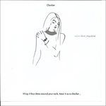 Illustrazione in bianco e nero di una donna con collana choker Calvin Klein Impulsive Oro Rosé