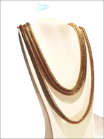 Collana lunga donna Calvin Klein Impulsive Oro Rosé con maglie dorate lucide e intrecciate