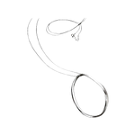 Collana lunga Segno in Acciaio e Argento 925 con pendente irregolare e charm appuntito