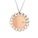 Collana lunga in oro rosa con pendente rotondo decorativo Spedizione Gratuita Italia