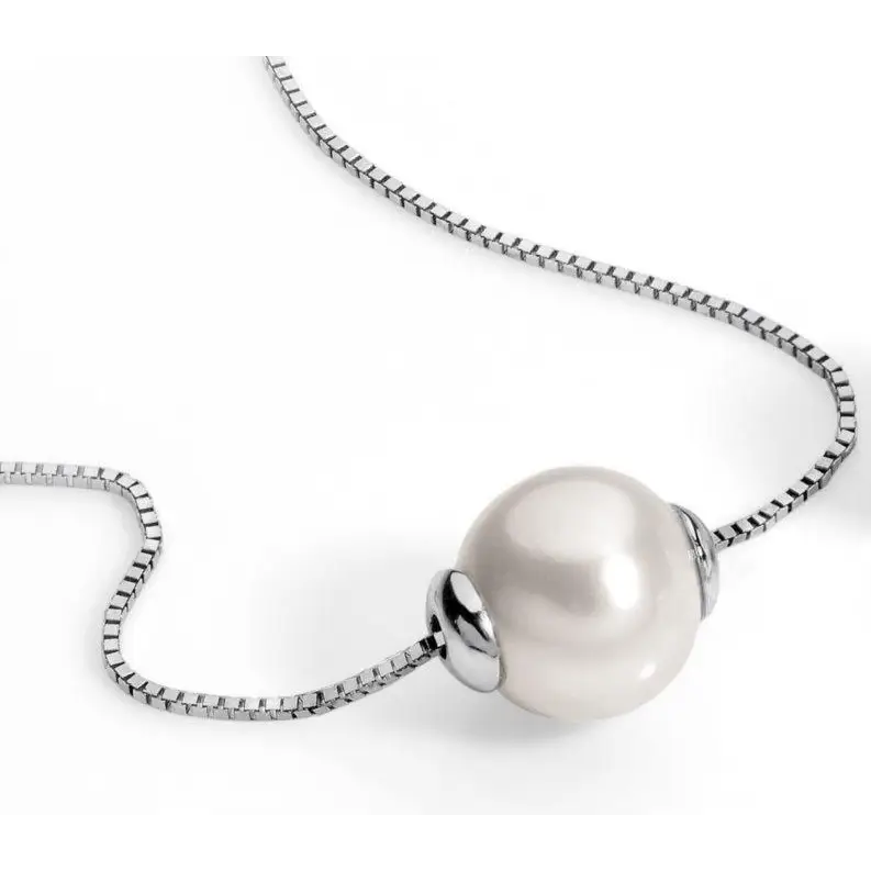 collana oro bianco con perla scorrevole AMBROSIA AGP 024|bonini-gioielli
