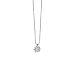 Collana Oro Bianco e Diamanti COMETE Gioielli con catenina delicata e pendente con diamanti