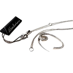 Collana Oro Bianco e Diamanti Salvini con pendente a cuore aperto e pietre brillanti