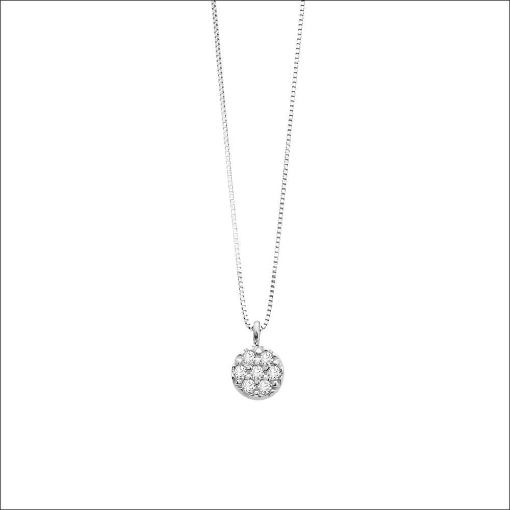 Collana Ambrosia Dea di Luce AGZ 369 in argento con pendente diamante