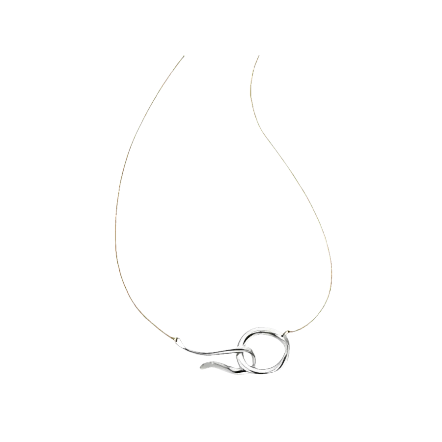 Collana oro rosa e argento Sign BJ0553 BREIL MILANO con chiusura a gancio in argento