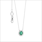 Collana Oro Smeraldo Diamanti COMETE Contessa con pendente smeraldo e diamanti