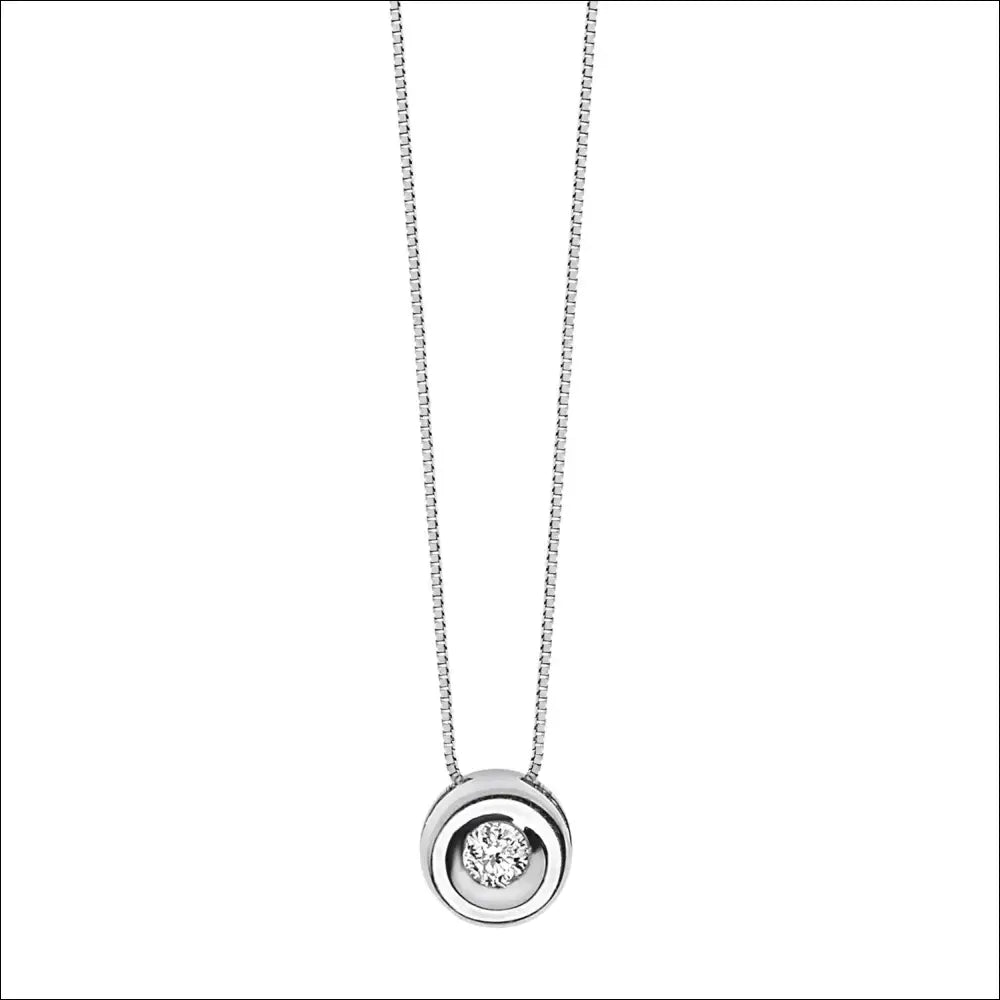 Collana Punto Luce Diamante Comete Gioielli: pendente argento con diamante