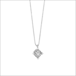Collana Punto Luce con diamante solitario su catena argento scintillante