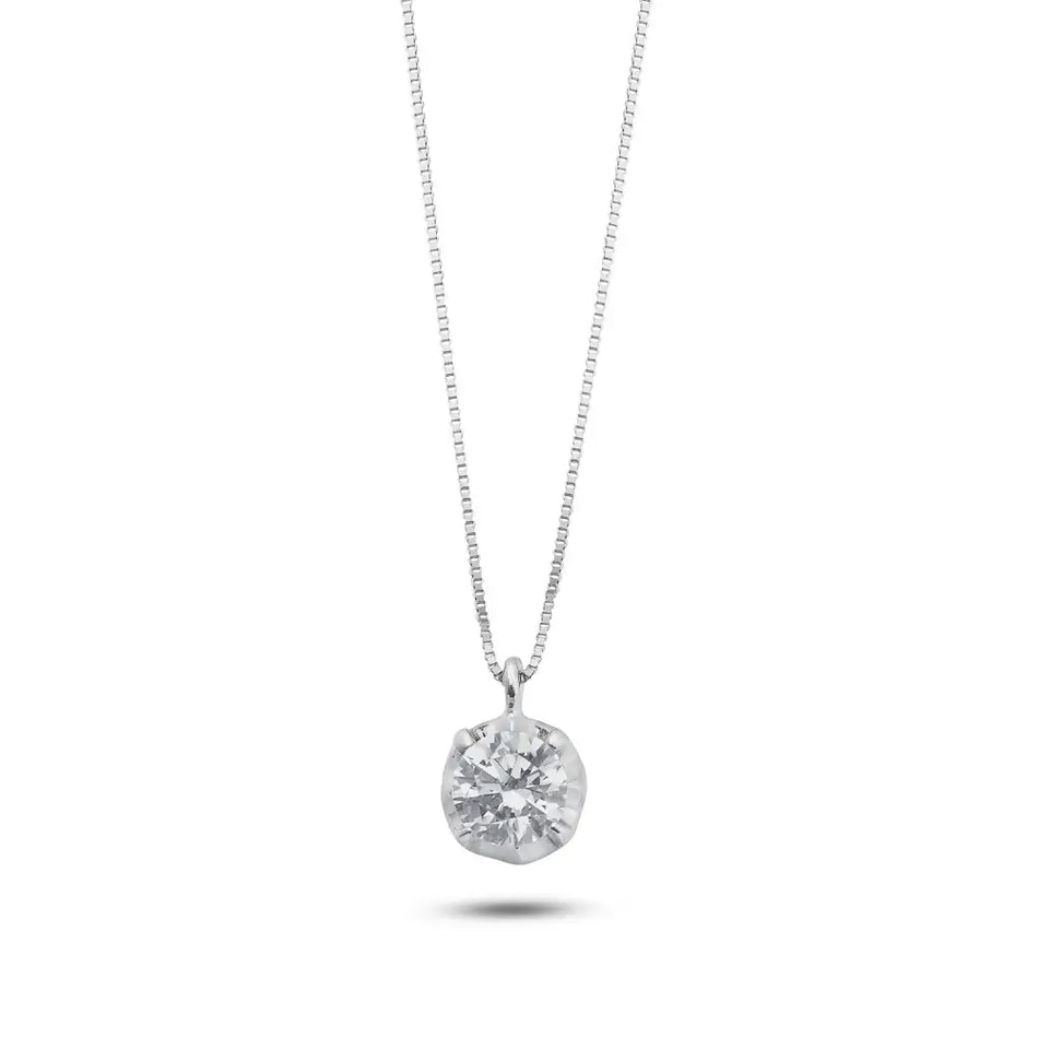 Collana Punto Luce Oro e Zircone AMBROSIA AGZ 395 - collana