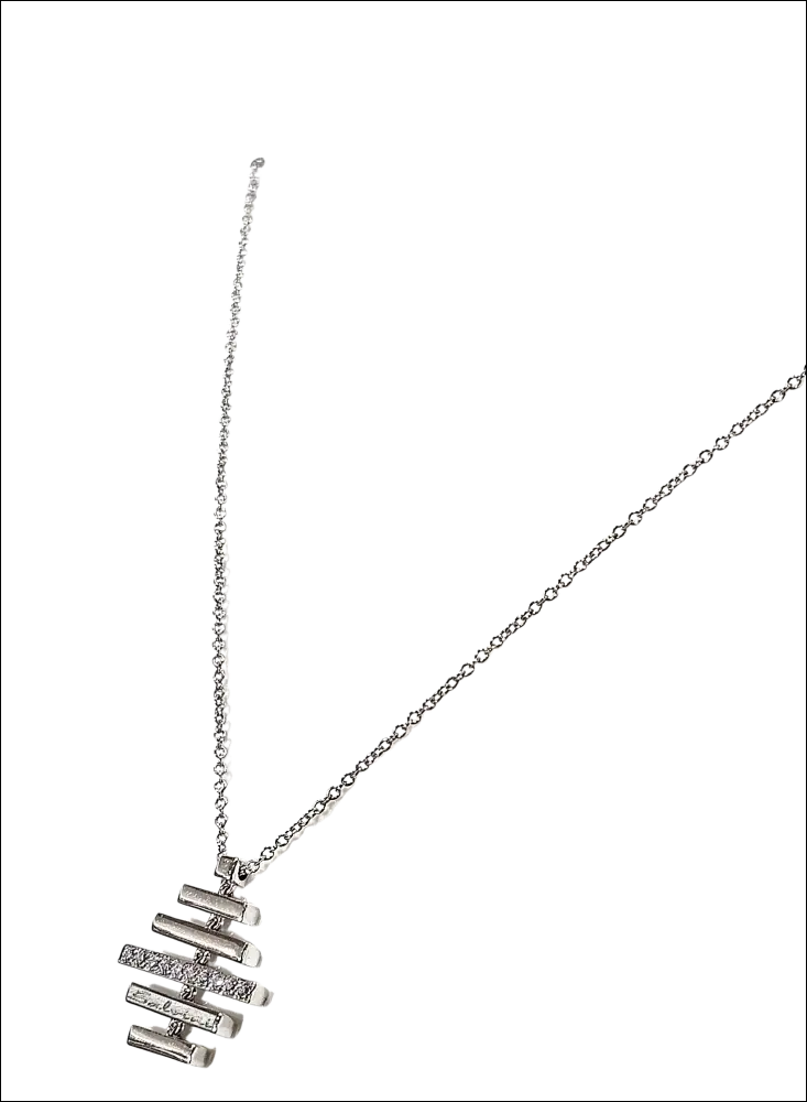 Collana Salvini Divina con ciondolo in oro bianco e diamanti, argento