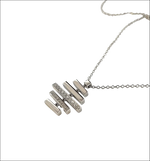 Collana Salvini Divina: ciondolo argento con 5 barre diamanti