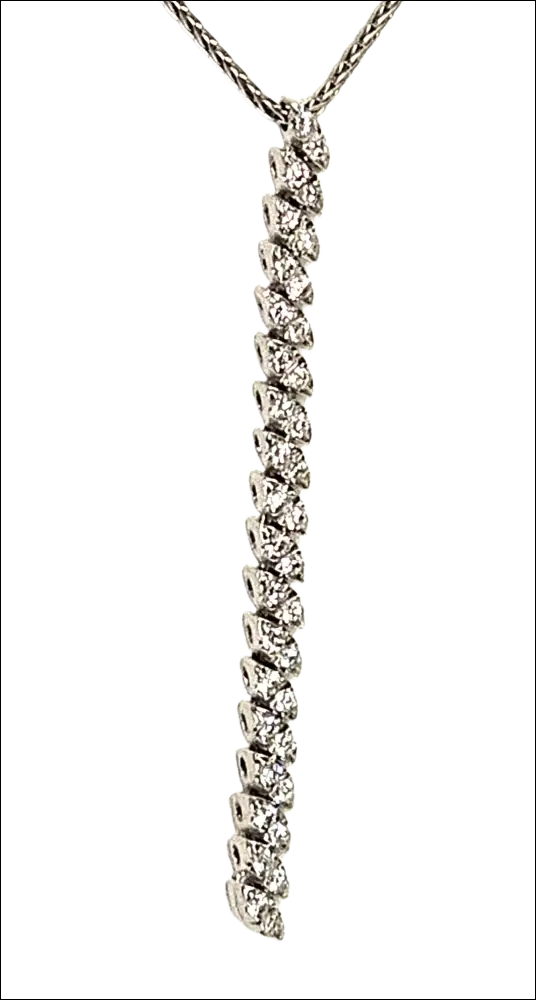 Collana Salvini Dancing Diamonds in oro bianco e diamanti argentea