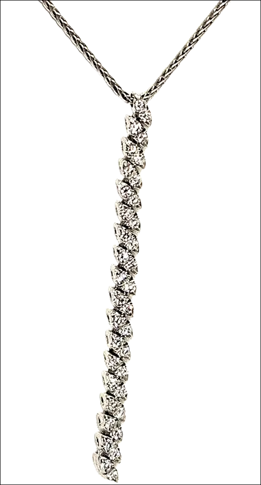 Collana Salvini Dancing Diamonds in oro bianco e diamanti argentea