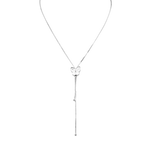 Collana Salvini Farfalla saliscendi Oro Bianco con pendente farfalla argento