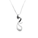 Collana Salvini Faville Oro Bianco e Diamanti con pendente a goccia in argento sterling e diamanti