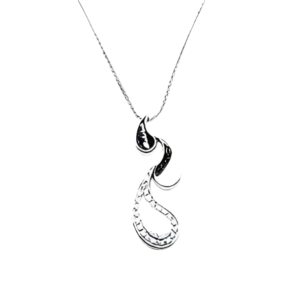 Collana Salvini Faville Oro Bianco e Diamanti con pendente a goccia in argento sterling e diamanti