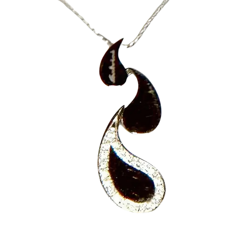 Collana Salvini Faville Oro Bianco e Diamanti con pendente argento e teardrop incastonati