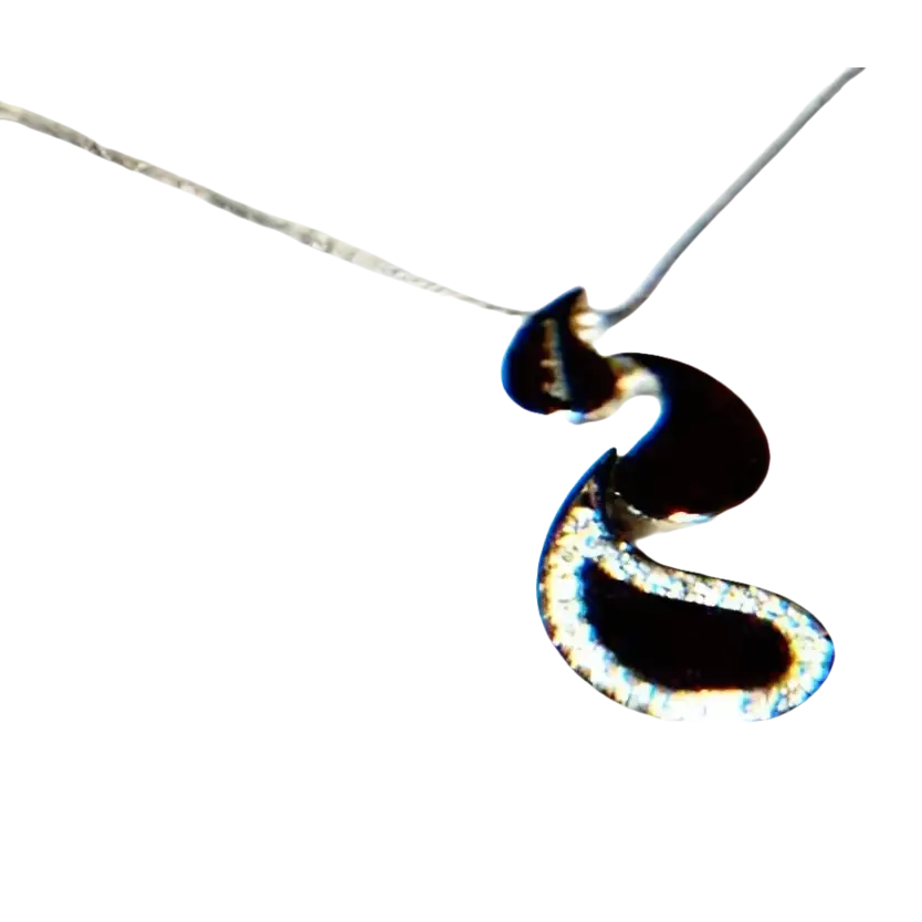 Collana Salvini Faville Oro Bianco e Diamanti con pendente a goccia nero e bianco