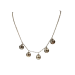 Collana Salvini Mambo Perle Tahiti e Diamanti con ciondoli sferici metallici in argento