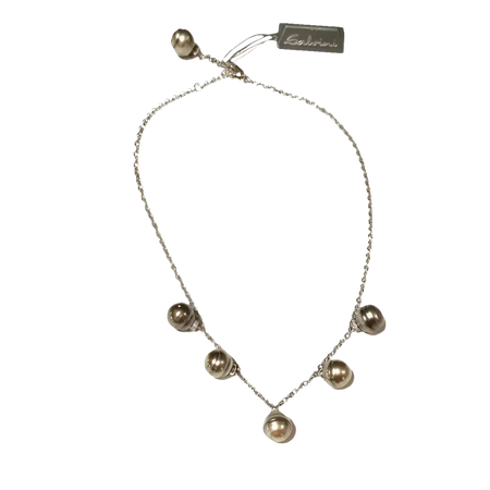 Collana Salvini Mambo Perle Tahiti e Diamanti con catena argento e cinque perle lucide