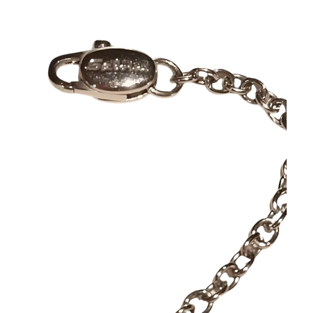 Catena in metallo argentato con chiusura a moschettone per Collana Salvini Mambo Perle Tahiti e Diamanti