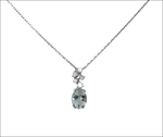 Collana acquamarina e diamanti Marea di Salvini con pendant in pietra blu chiaro