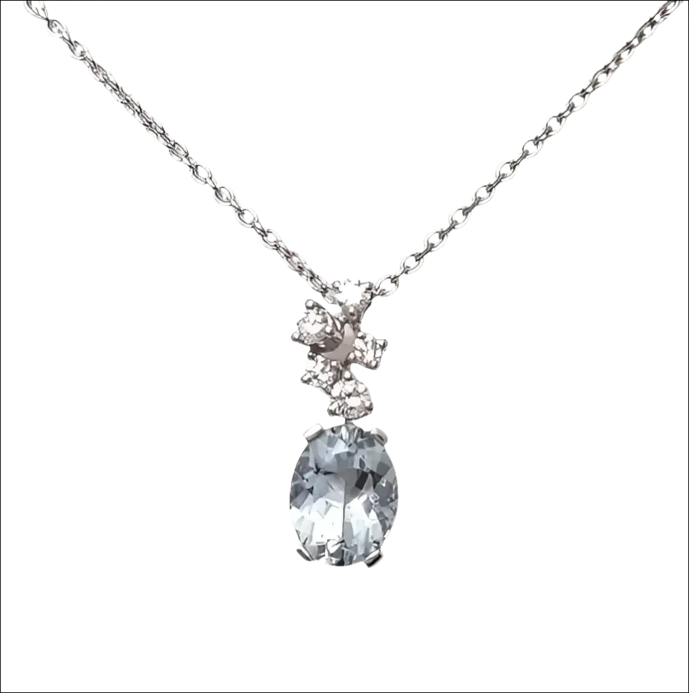 Collana acquamarina e diamanti Marea di Salvini con pendente in acquamarina