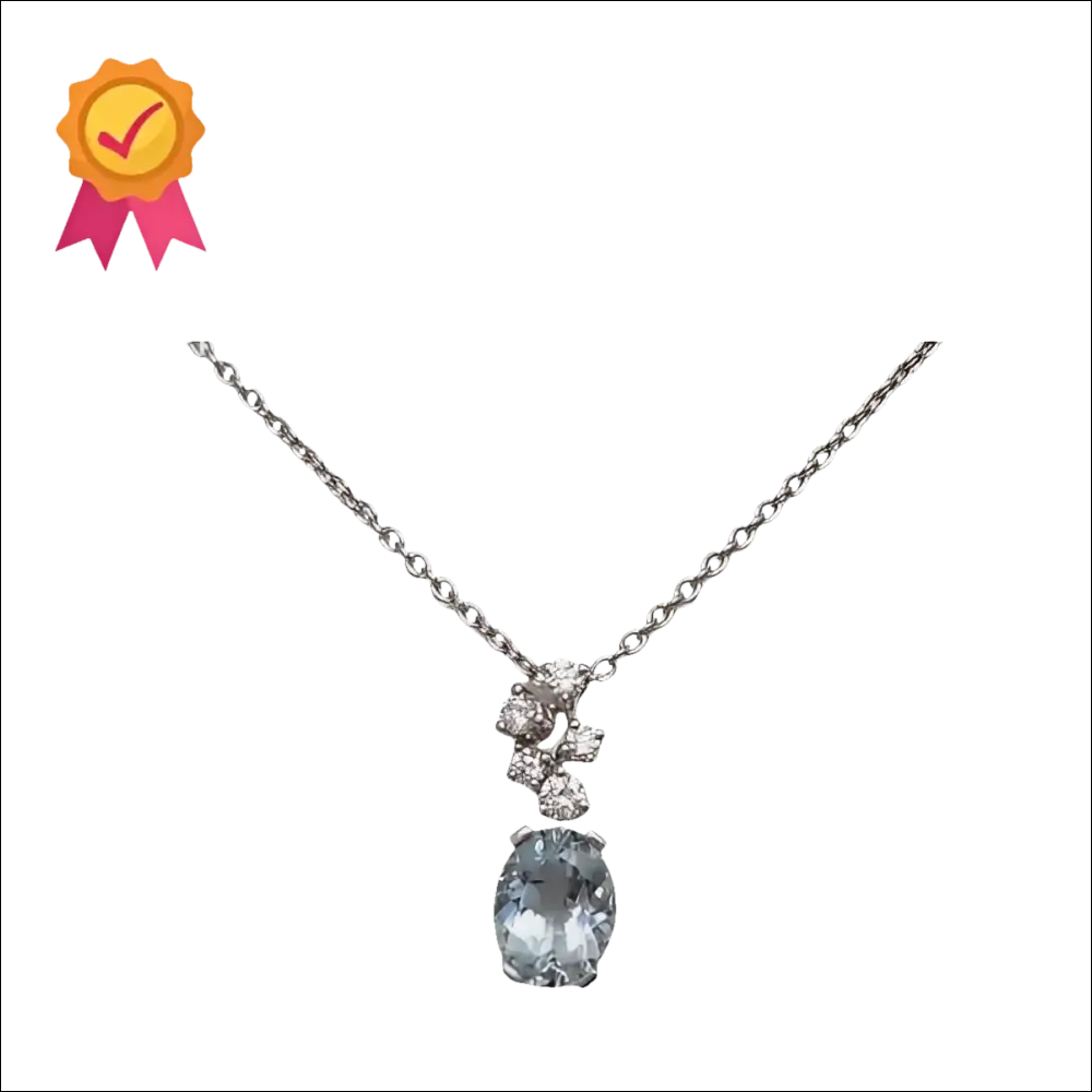 Collana acquamarina e diamanti Marea di Salvini con pendente in acquamarina