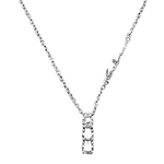 Collana Salvini Place Vendome Oro Bianco e Diamanti con ciondolo a barra e tre pietre