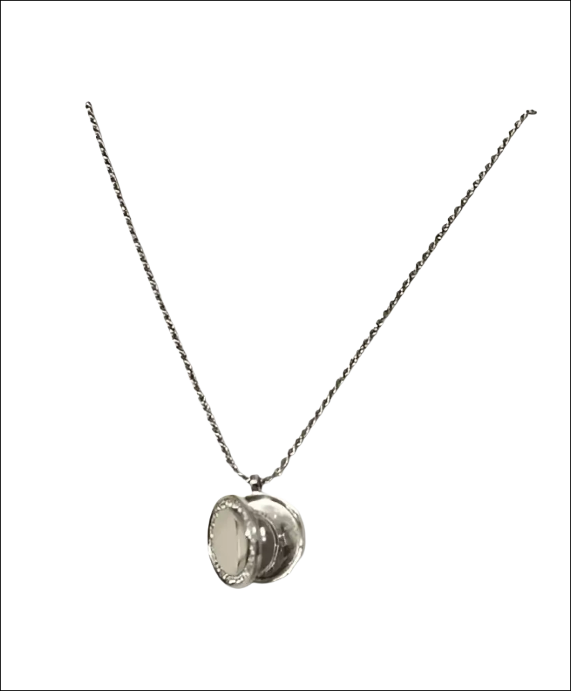 Collana Salvini Segreti in oro bianco e diamanti, catena silver con pendente circolare sovrapposto