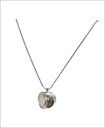 Collana Salvini Segreti in oro bianco e diamanti, catena silver con pendente circolare sovrapposto