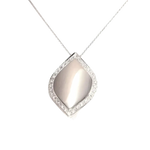 Collana Salvini Time Square Oro Bianco e Diamanti con pendente in argento e madreperla