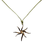 Pendente multibraccio in oro giallo con diamanti e corda verde Collana Sole GLB 500