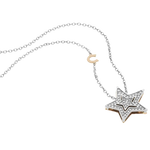 Collana Stella Oro e Diamanti COMETE GIOIELLI GLB 1446 con pendente a stella e ferro di cavallo