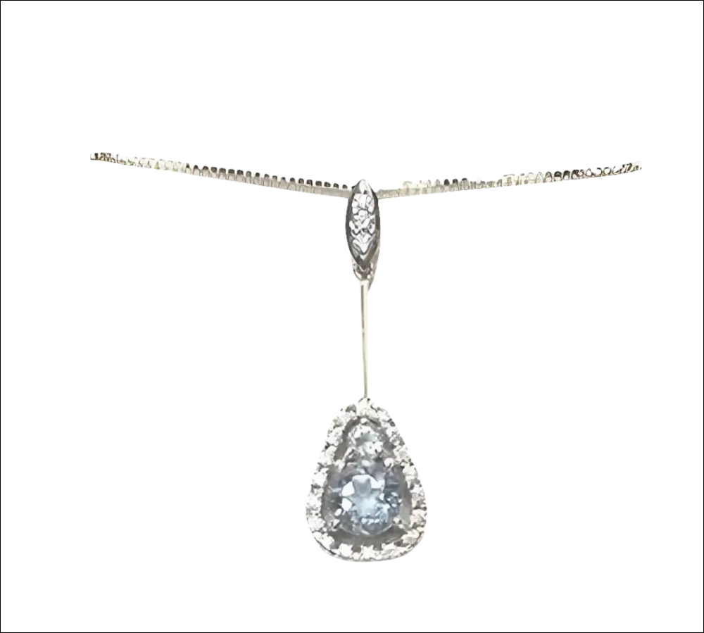 Collana Salvini Dahlia con pendente a goccia con tanzanite azzurra e diamanti