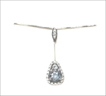 Collana Salvini Dahlia con pendente a goccia con tanzanite azzurra e diamanti