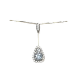 Collana Salvini Dahlia con pendente a goccia con tanzanite azzurra e diamanti