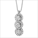 Collana diamanti Trilogy Rose di Diamanti GLB 760 COMETE con pendente in argento e diamanti