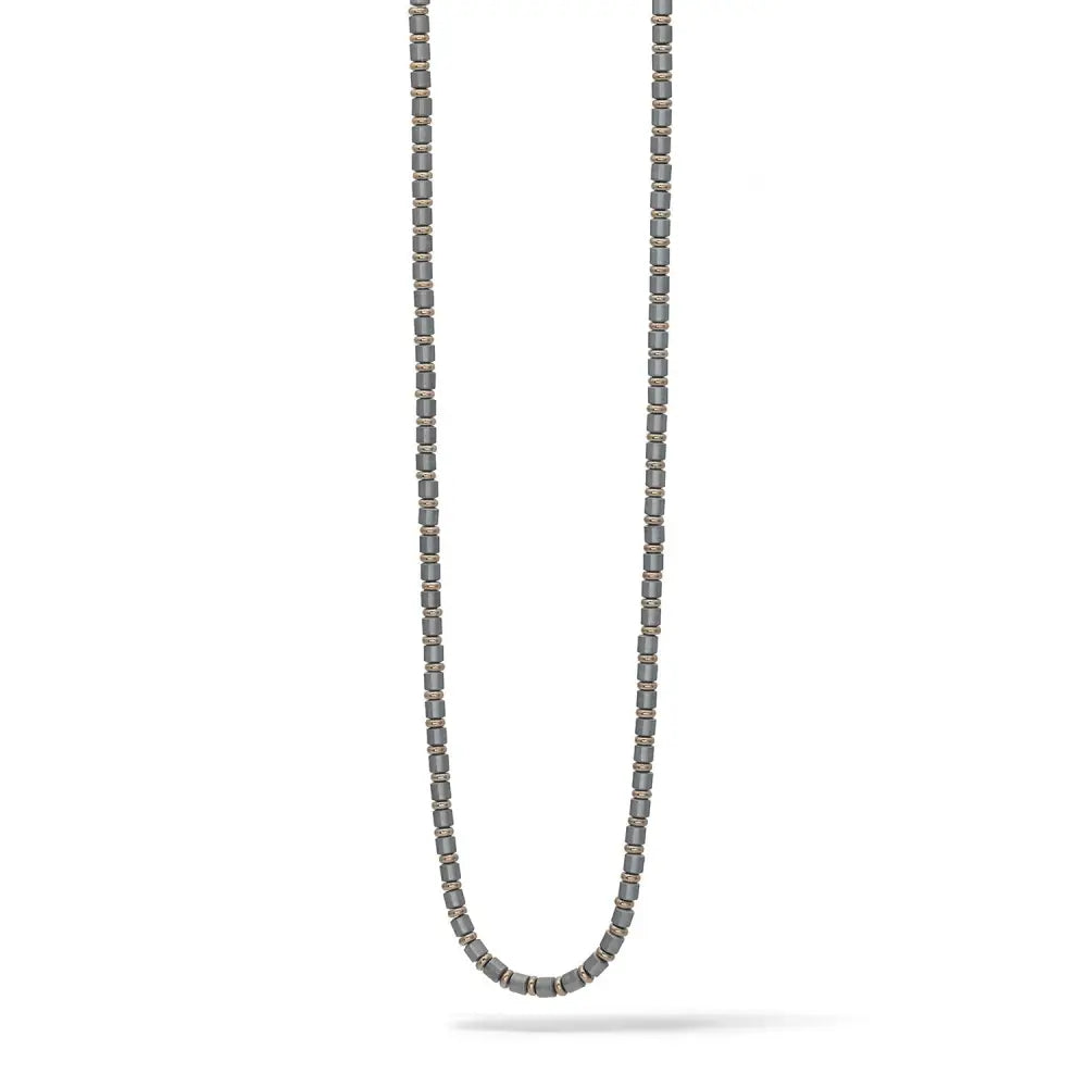 Collana uomo COMETE acciaio, ematite Mineral UGL 731 - Gioielleria Bonini