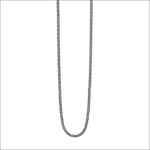 Collana Uomo Comete Mineral in acciaio ed ematite con catena silver sfaccettata
