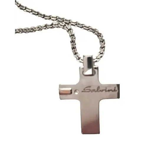 Collana uomo SALVINI in argento con croce - Gioielleria Bonini