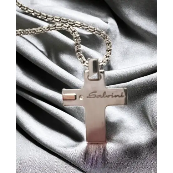 Collana uomo SALVINI in argento con croce - Gioielleria Bonini