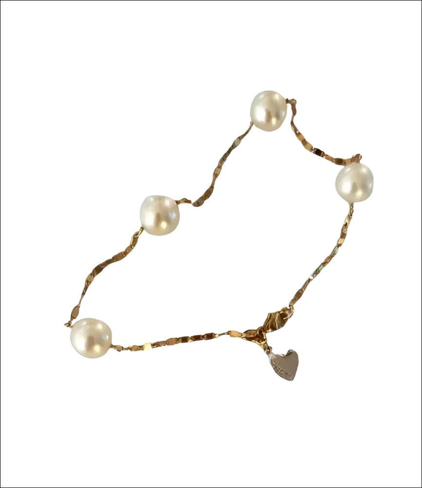 Bracciale COMETE BRP 144 oro rosé con perle e cuore argento