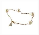 Bracciale COMETE BRP 144 oro rosé con perle e cuore argento