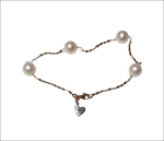 Bracciale COMETE BRP 144 oro rosé con perle bianche e cuore