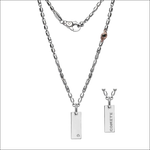 Collana girocollo argento COMETE UGL 752 con ciondolo rettangolare diamante