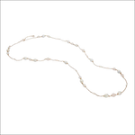 Collana Comete Gioielli in argento rosé con perle bianche e quarzo