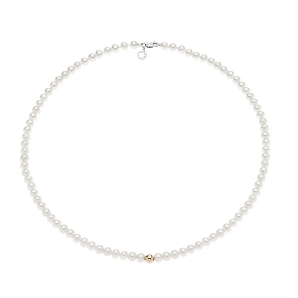 parure-Collana di perle con una perla d’oro Filo di perle COMETE GIOIELLI FWQ 326 mm 5/5,50|bonini-gioielli