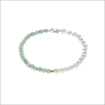 Girocollo COMETE GIOIELLI con perle bianche e avventurina verde